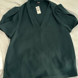 Express size medium hunter green blouse